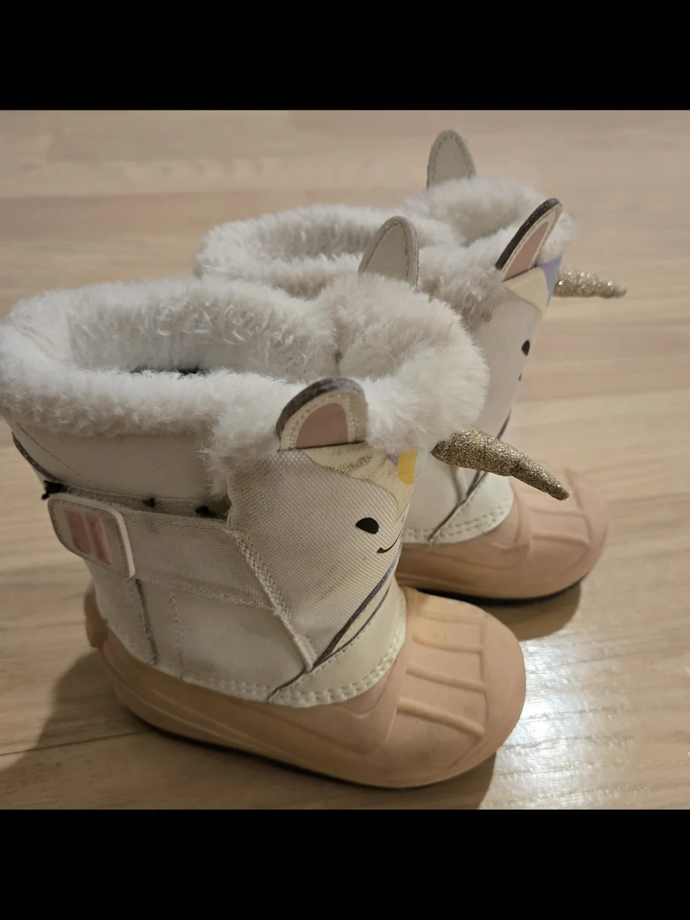 Target Little Kids Faux Fur Lined Boots in Cream